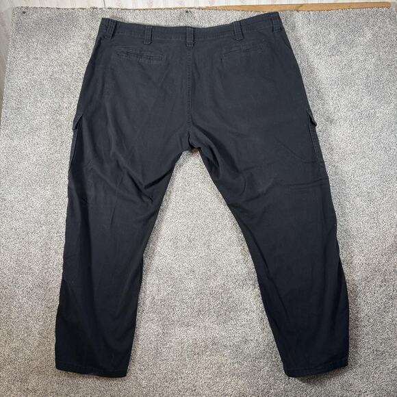 Wrangler Cargo Pants Mens 44x30 Black Relaxed Fit Stretch Work Utility Pockets - Picture 12 of 16
